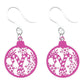 Candy Cane Ornament Earrings (Dangles) - pink