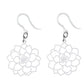 Filigree Rose Earrings (Dangles) - white