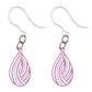 Petite Teardrop Swirl Dangles Hypoallergenic Earrings for Sensitive Ears with Plastic Posts