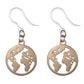 Metallic Map Dangles Hypoallergenic Earrings for Sensitive Ears Made with Plastic Posts
