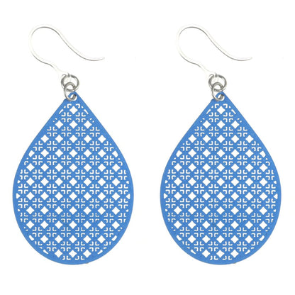 Tennis Racquet Dangles Hypoallergenic Earrings for Sensitive Ears with Plastic Posts