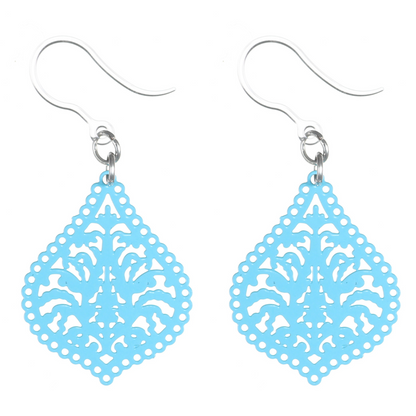 Moroccan Lamp Dangles Hypoallergenic Earrings for Sensitive Ears Made with Plastic Posts