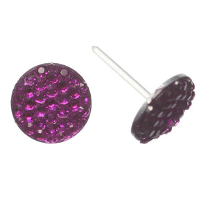 Bubble Button Studs Hypoallergenic Earrings for Sensitive Ears Made with Plastic Posts