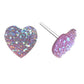 Faux Druzy Heart Studs