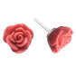 Vintage Rose Earrings (Studs) - salmon