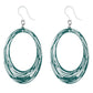 Swirly Oval Dangles Hypoallergenic Earrings for Sensitive Ears Made with Plastic Posts