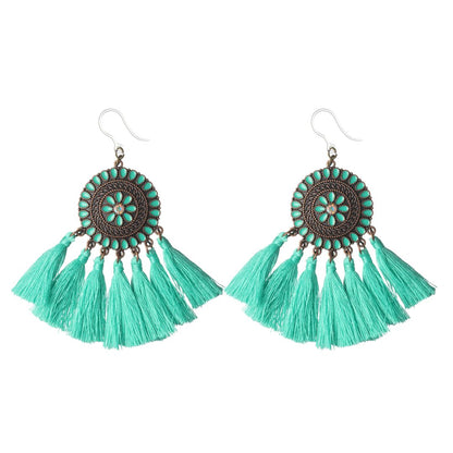 Bohemian Flower Fringe Dangles