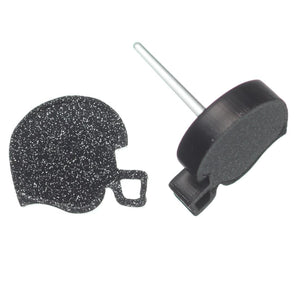 Football Helmet Studs Hypoallergenic Earrings for Sensitive Ears Made with Plastic Posts
