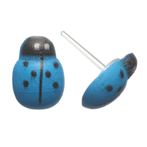 Wooden Ladybug Studs