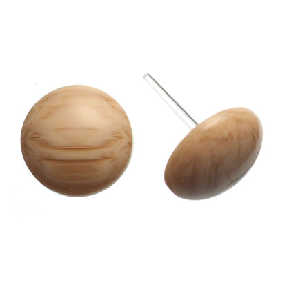 Wood Grain Button Studs