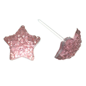 Bubble Star Studs Hypoallergenic Earrings for Sensitive Ears Made with Plastic Posts