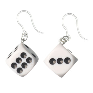 Dice Dangles Hypoallergenic Earrings for Sensitive Ears Made with Plastic Posts