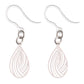 Petite Teardrop Swirl Dangles Hypoallergenic Earrings for Sensitive Ears with Plastic Posts