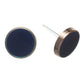 Gold Rimmed Paint Drop Studs Hypoallergenic Earrings for Sensitive Ears Made with Plastic Posts