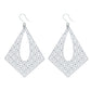 Large Textured Pyramid Dangles Hypoallergenic Earrings for Sensitive Ears Made with Plastic Posts