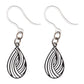Petite Teardrop Swirl Dangles Hypoallergenic Earrings for Sensitive Ears with Plastic Posts