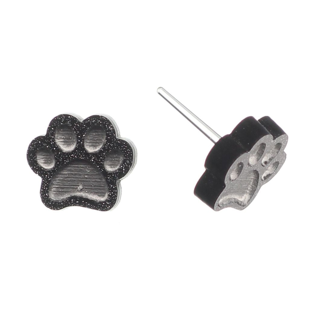 Black diamond deals paw print earrings