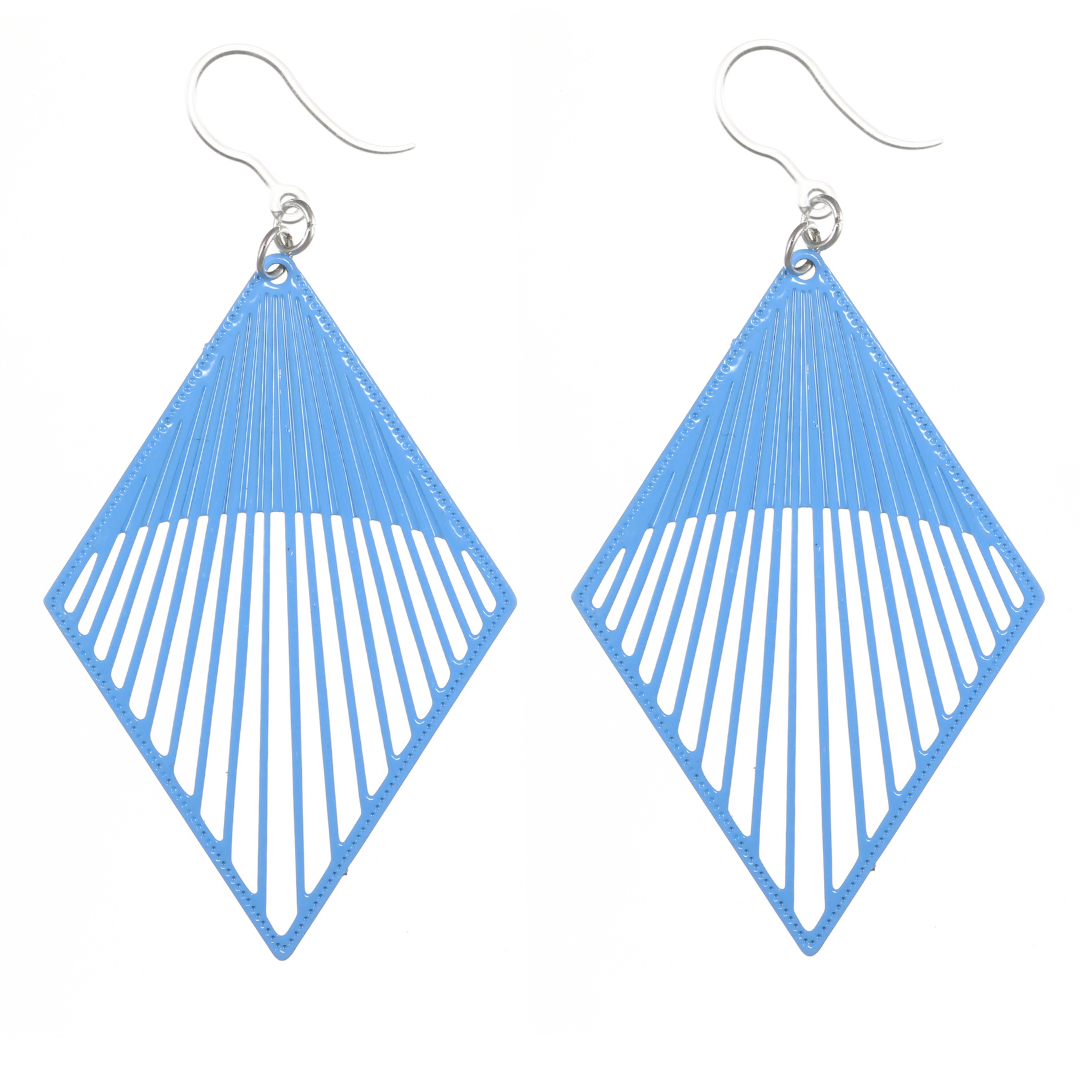 Large Suspension Bridge Dangles Hypoallergenic Earrings for Sensitive Ears Made with Plastic Posts