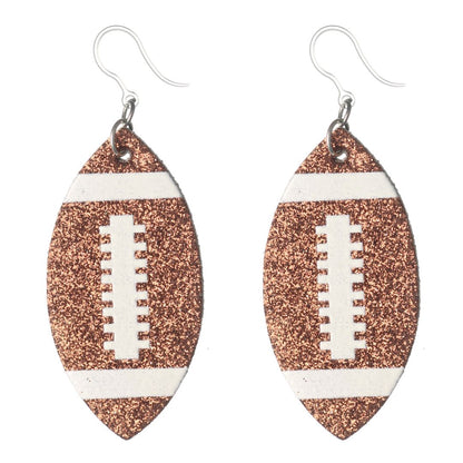 Glitter Football Dangles