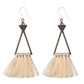 Bohemian Triangle Tassel Dangles Hypoallergenic Earrings for Sensitive Ears Made with Plastic Posts