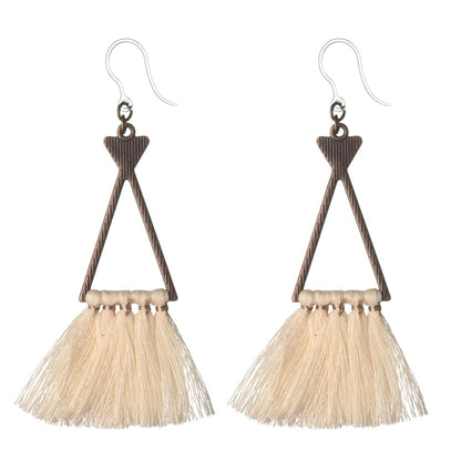 Bohemian Triangle Tassel Dangles