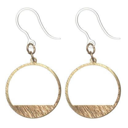 Metallic Minimalist Dangles Hypoallergenic Earrings for Sensitive Ears with Plastic Posts