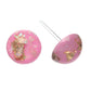 Gold Fleck Button 10mm Studs Hypoallergenic Earrings for Sensitive Ears Made with Plastic Posts