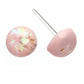 Gold Fleck Button Earrings (Studs) - light pink