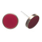 Gold Rimmed Paint Drop Studs Hypoallergenic Earrings for Sensitive Ears Made with Plastic Posts