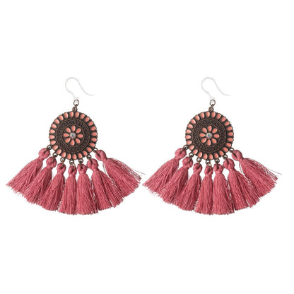 Bohemian Flower Fringe Dangles