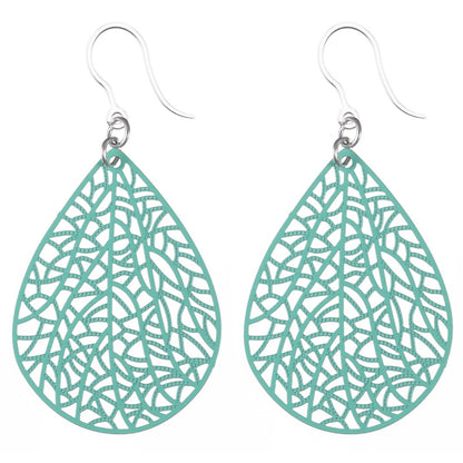 Mosaic Teardrop Dangles Hypoallergenic Earrings for Sensitive Ears with Plastic Posts
