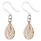 Petite Teardrop Swirl Dangles Hypoallergenic Earrings for Sensitive Ears with Plastic Posts