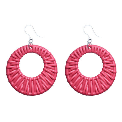 Beachy Hoop Dangles Hypoallergenic Earrings for Sensitive Ears with Plastic Posts
