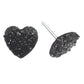 Faux Druzy Heart Studs