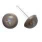 Gold Fleck Button Earrings (Studs) - gray