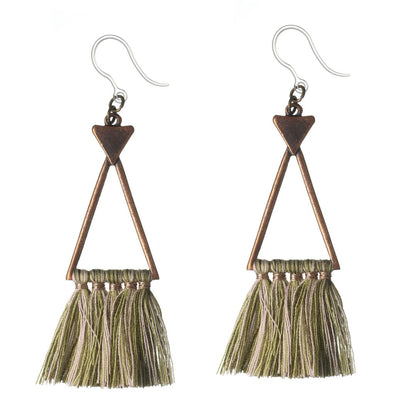 Bohemian Triangle Tassel Dangles