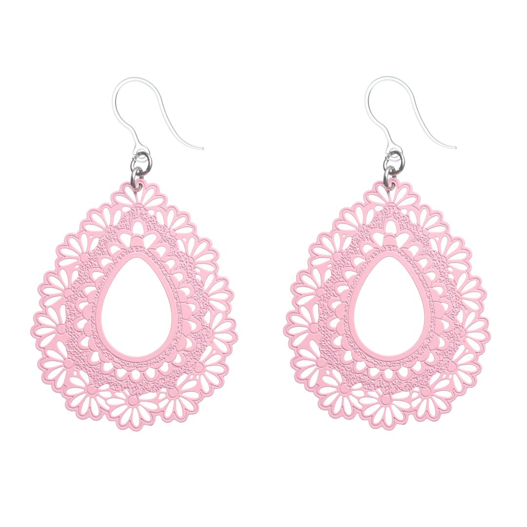 Lacey Floral Teardrop Dangles