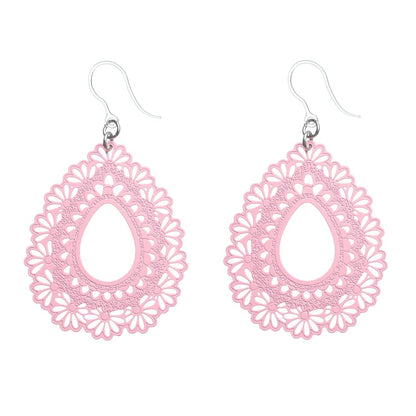 Lacey Floral Teardrop Dangles