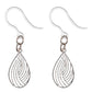 Petite Teardrop Swirl Dangles Hypoallergenic Earrings for Sensitive Ears with Plastic Posts