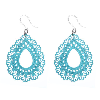 Lacey Floral Teardrop Dangles