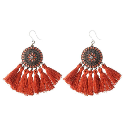Bohemian Flower Fringe Dangles