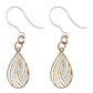 Petite Teardrop Swirl Dangles Hypoallergenic Earrings for Sensitive Ears with Plastic Posts