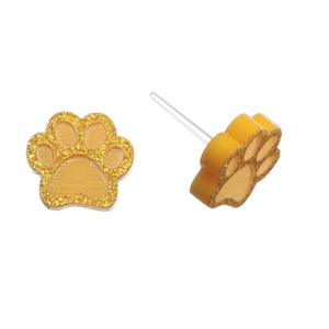 Paw Print Studs Hypoallergenic Earrings for Sensitive Ears with Plastic Posts