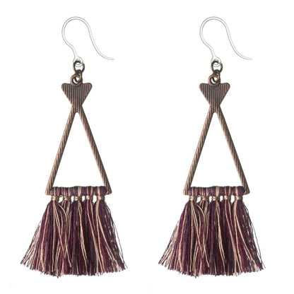 Bohemian Triangle Tassel Dangles