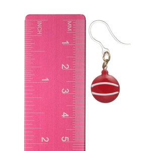 Striped Ornament Earrings (Dangles) - size