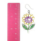 Artsy Flower Earrings (Dangles) - size
