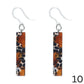 Celluloid Bar Dangles Hypoallergenic Earrings for Sensitive Ears Made with Plastic Posts