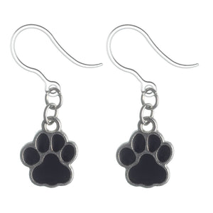 Paw Print Dangles Hypoallergenic Earrings for Sensitive Ears Made with Plastic Posts