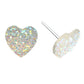 Faux Druzy Heart Studs