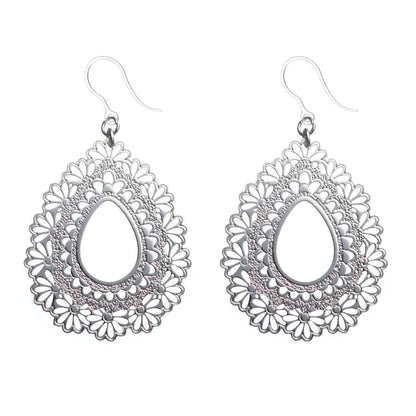 Lacey Floral Teardrop Dangles
